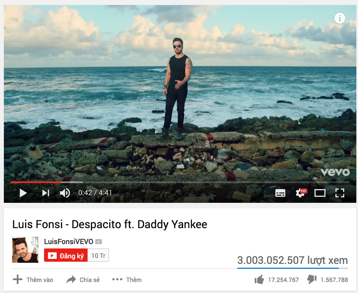 'Despacito': Siêu hit mọi thời đại vươn lên No.1 thế giới, chạm mốc 3 tỷ đầu tiên Ảnh 1