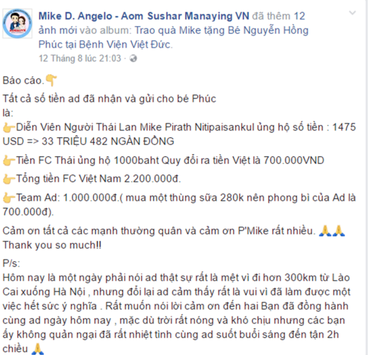 Ngôi sao 'Full House' phiên bản Thái gây bất ngờ khi giúp đỡ cậu bé người Việt bị cụt chân Ảnh 4