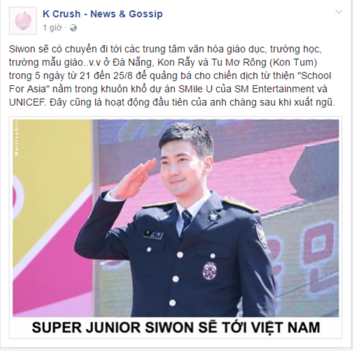 Rộ tin Siwon (Super Junior) sắp đến Việt Nam Ảnh 1