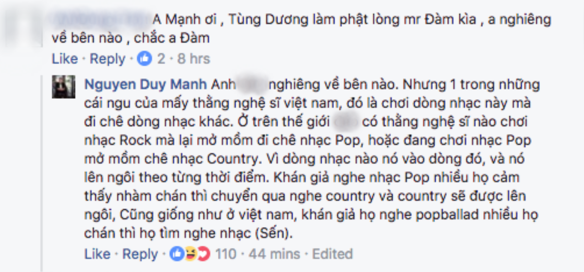 Đến lượt Duy Mạnh lên tiếng về vụ Tùng Dương chê bolero: ‘Ngu nhất là chơi dòng nhạc này mà đi chê dòng nhạc khác’ Ảnh 1