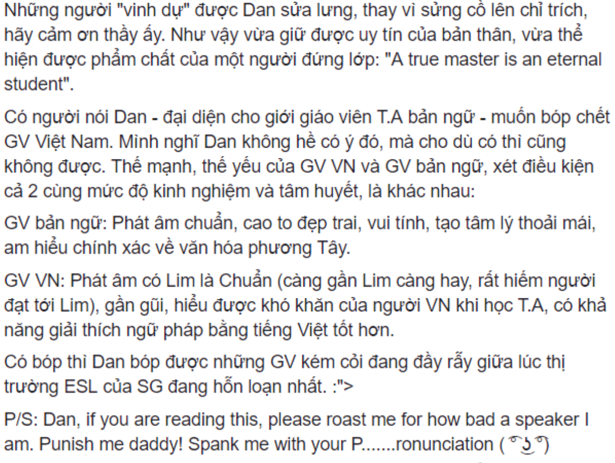 Thầy Dan bình luận về việc nữ giáo viên Elight bị tố không hề giành được học bổng: 'Nếu nó đúng thì… tệ thật!' Ảnh 3