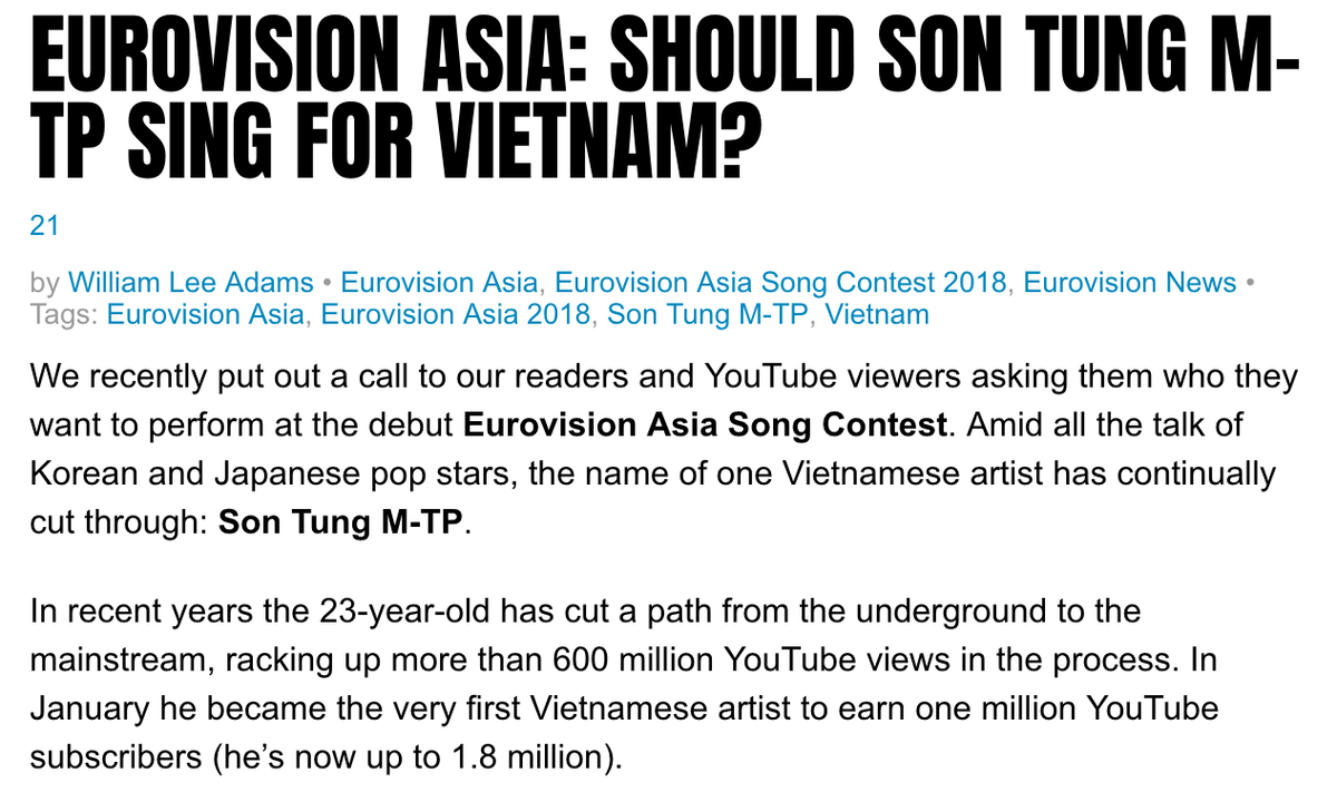 'Eurovision' mong muốn Sơn Tùng đại diện Việt Nam tham gia 'đấu trường' châu Âu? Ảnh 1