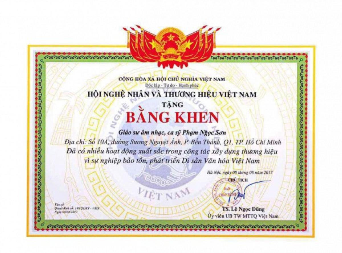 Vụ cấp bằng khen cho 'Giáo sư âm nhạc' Ngọc Sơn: BTC phải giải trình Bộ chủ quản Ảnh 1