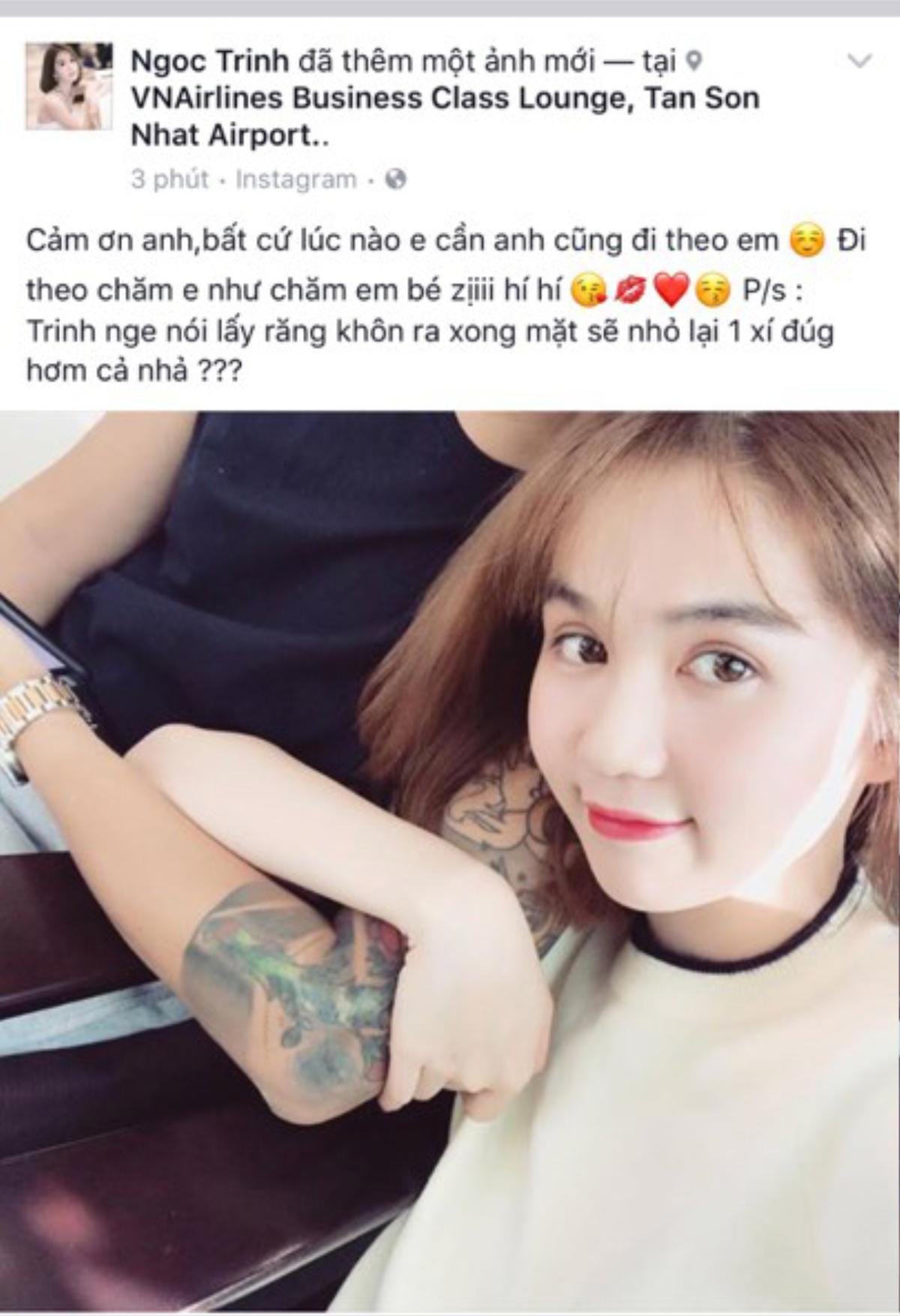 Ngọc Trinh hạnh phúc khoe bạn trai đại gia chăm như 'em bé' Ảnh 1