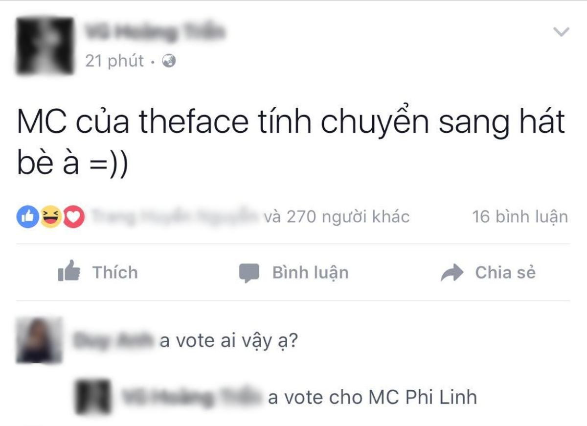 Chỉ một câu hát, MC Phí Linh cũng gây chú ý đặc biệt trong đêm Chung kết The Face 2017 Ảnh 2