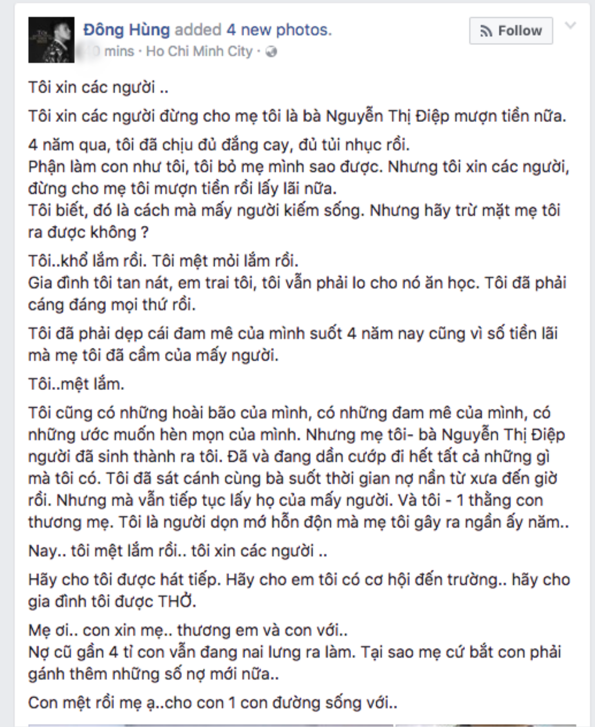 Đông Hùng bị chém do gánh nợ tiền tỷ thay mẹ? Ảnh 2