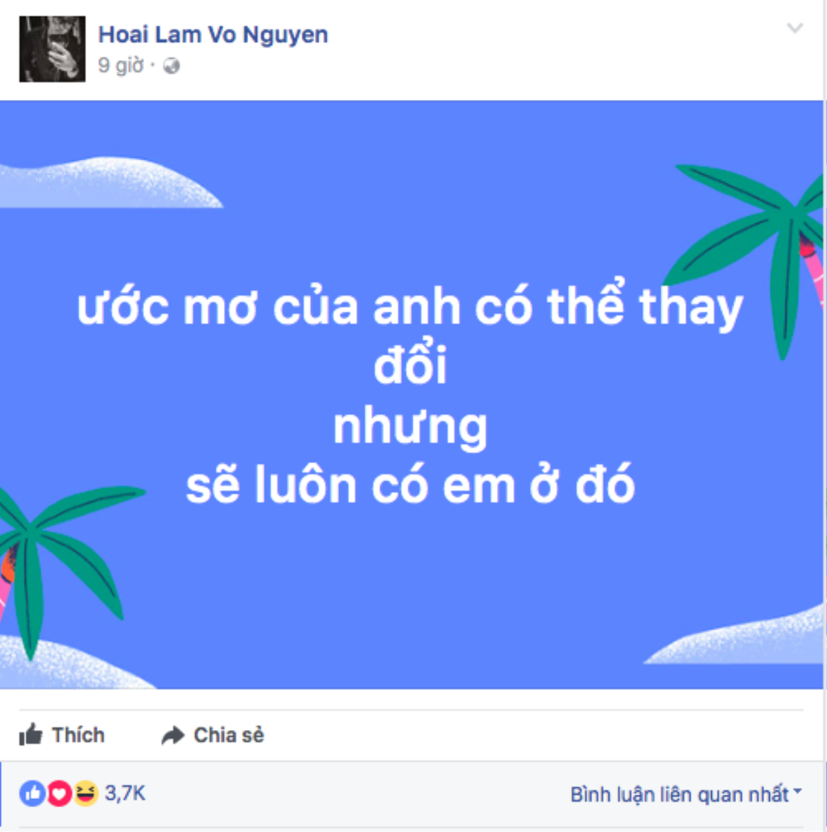 'Phát hờn' trước câu nói đầy ngôn tình, lãng mạn của Hoài Lâm dành cho 'vợ' Ảnh 1