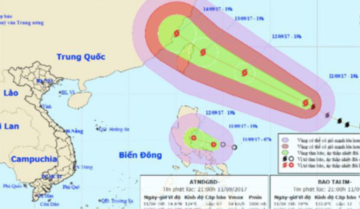 Thời tiết 12/9: Siêu bão cùng áp thấp hoạt động sát biển Đông Ảnh 1