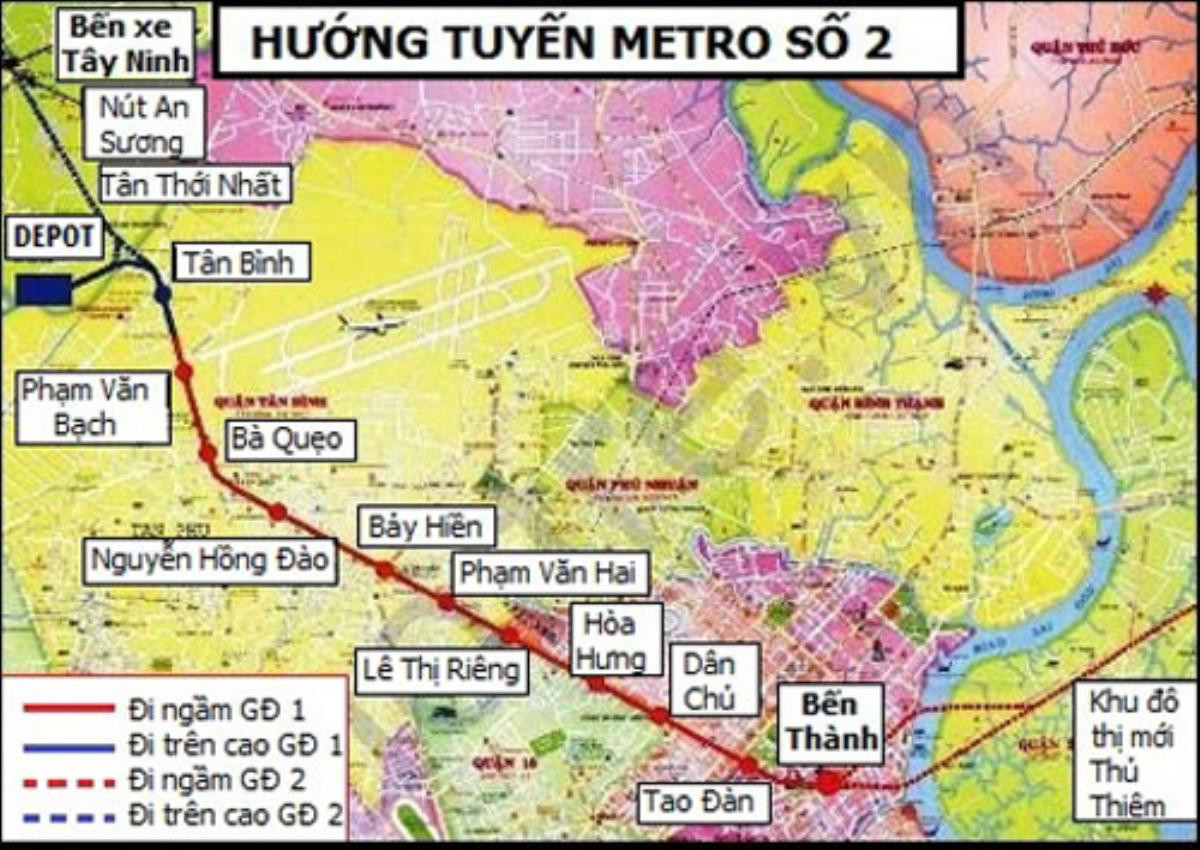 TP HCM xin lùi dự án metro số 2 đến năm 2020 Ảnh 1