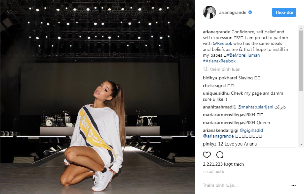 Reebok giờ đây đã có Ariana Grande, mong nàng đừng buồn gì mà huỷ nha! Ảnh 1