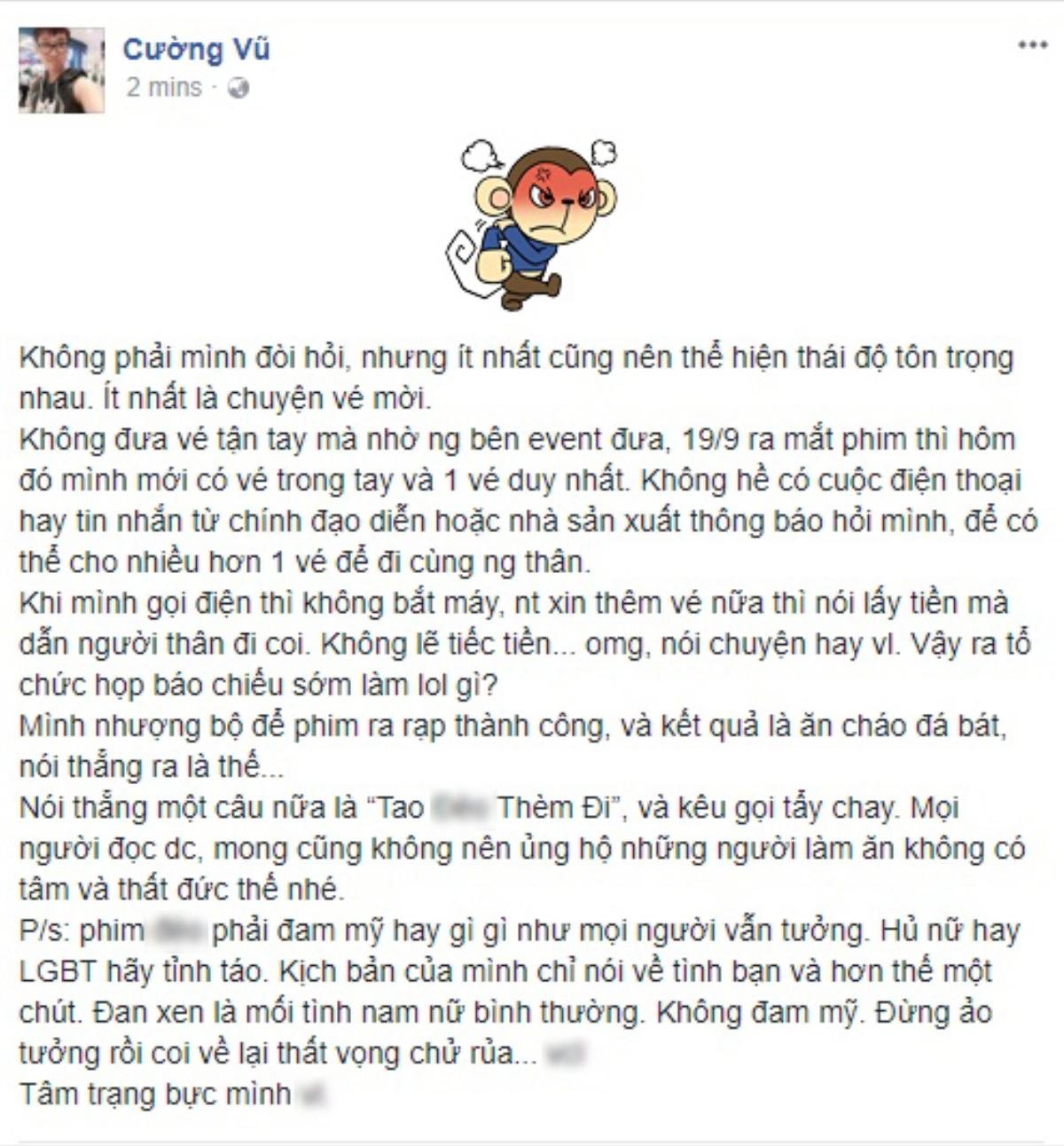 Đạo diễn 'Tao không xa mày': 'Trừ diễn viên, ekip sản xuất cũng chưa có vé mời' Ảnh 3