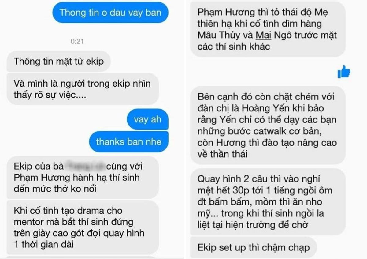 Thực hư tin đồn Phạm Hương chèn ép Mai Ngô, tỏ thái độ với đàn chị Võ Hoàng Yến tại Hoa hậu Hoàn vũ Việt Nam 2017? Ảnh 2