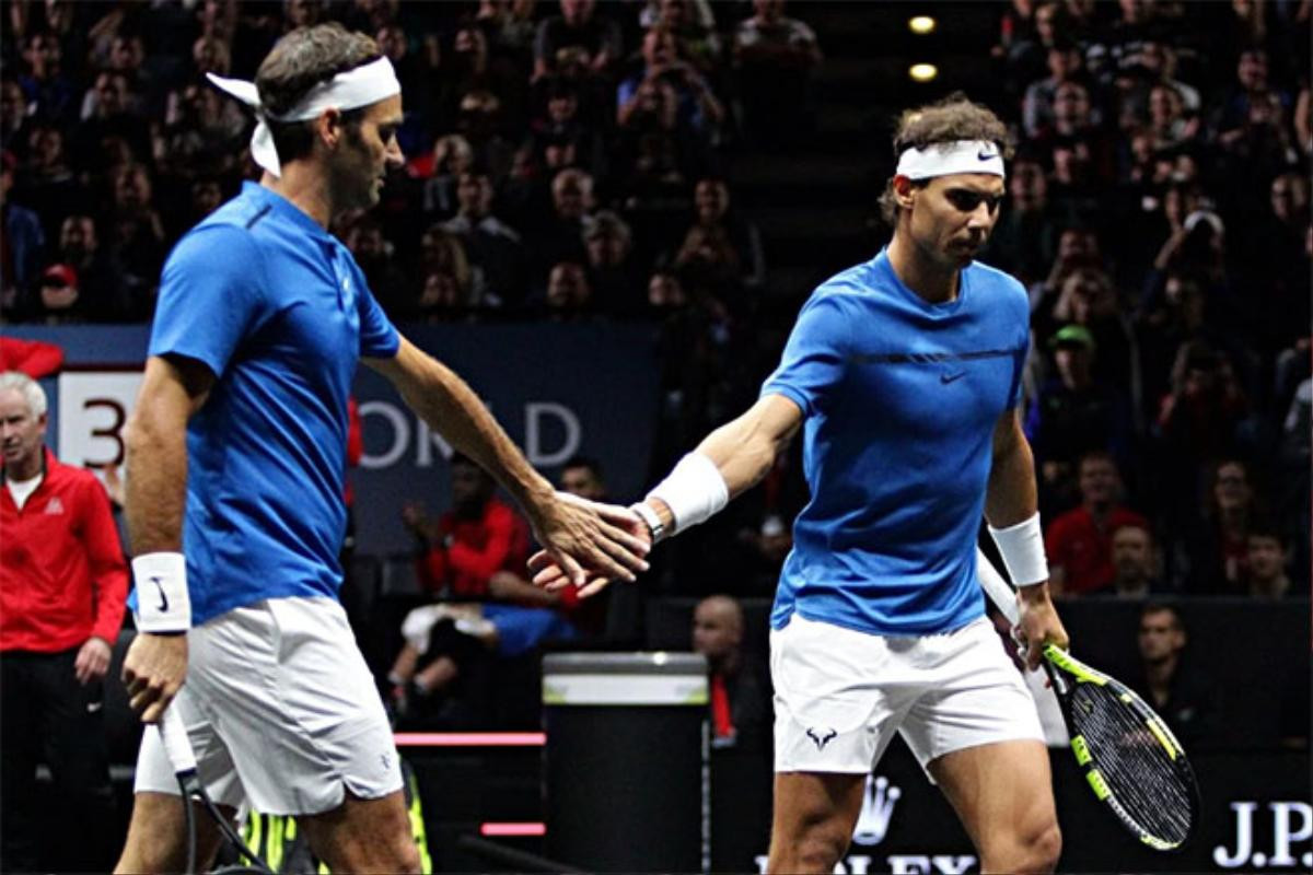 Roger Federer và Rafael Nadal thắng nhọc nhằn trong lần đầu đánh cặp cùng nhau Ảnh 3