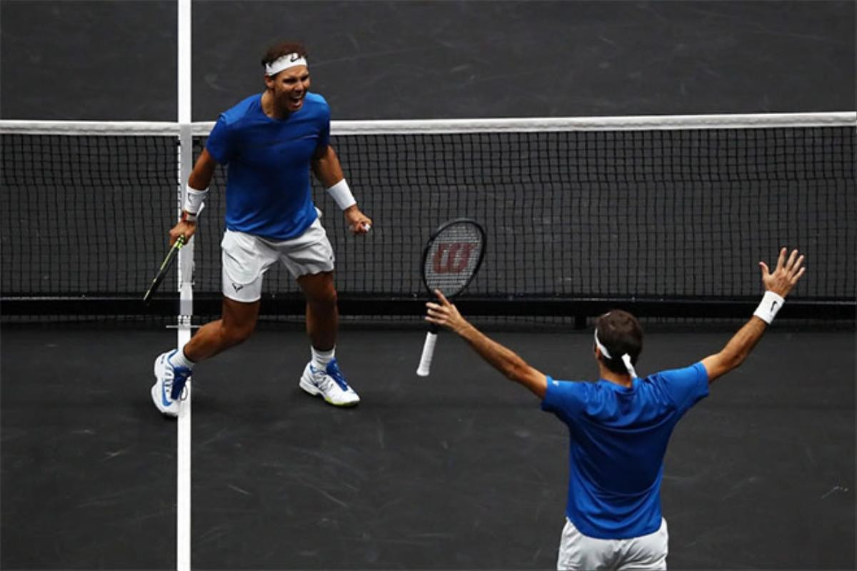 Roger Federer và Rafael Nadal thắng nhọc nhằn trong lần đầu đánh cặp cùng nhau Ảnh 4