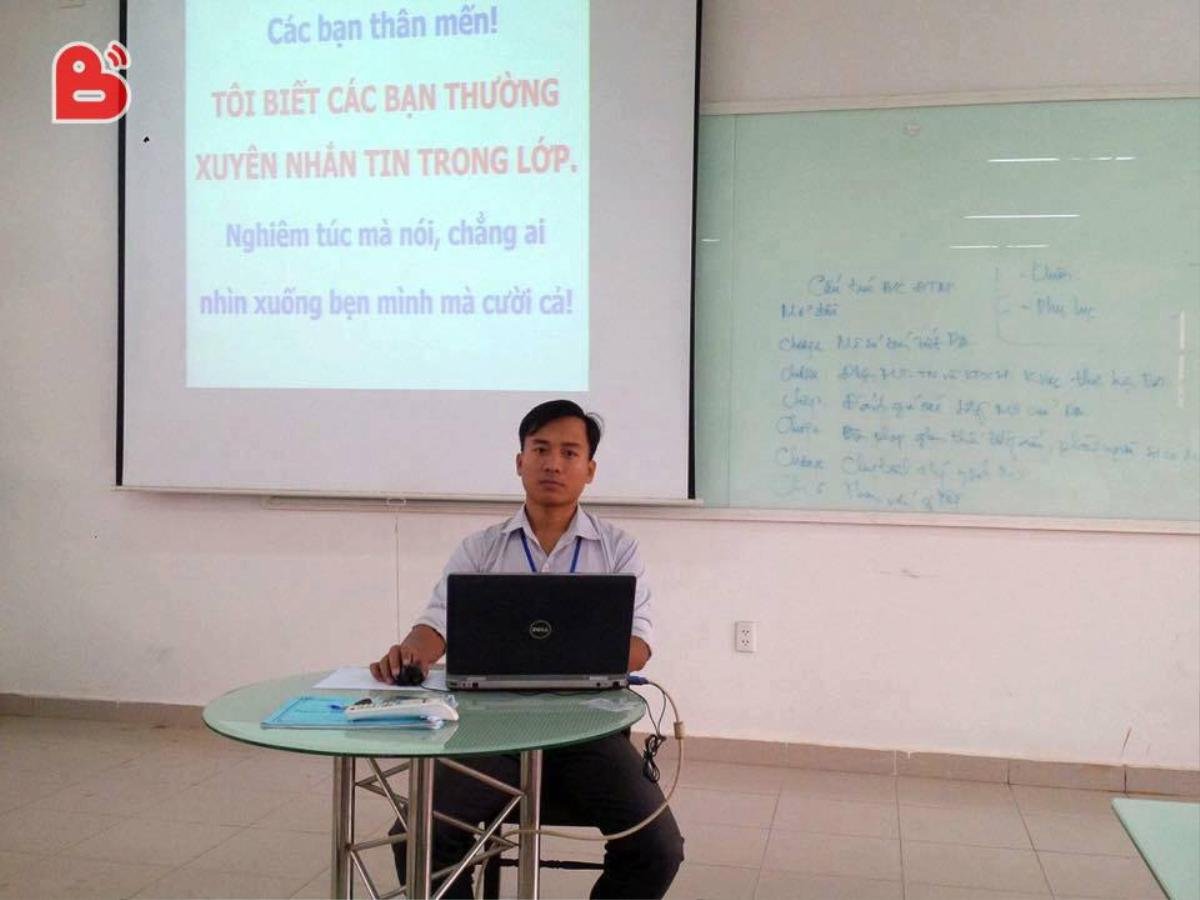 Thầy giáo khiến học sinh 'cười bò' khi cảnh cáo việc nhắn tin trong lớp theo cách thức 'bá đạo' Ảnh 1