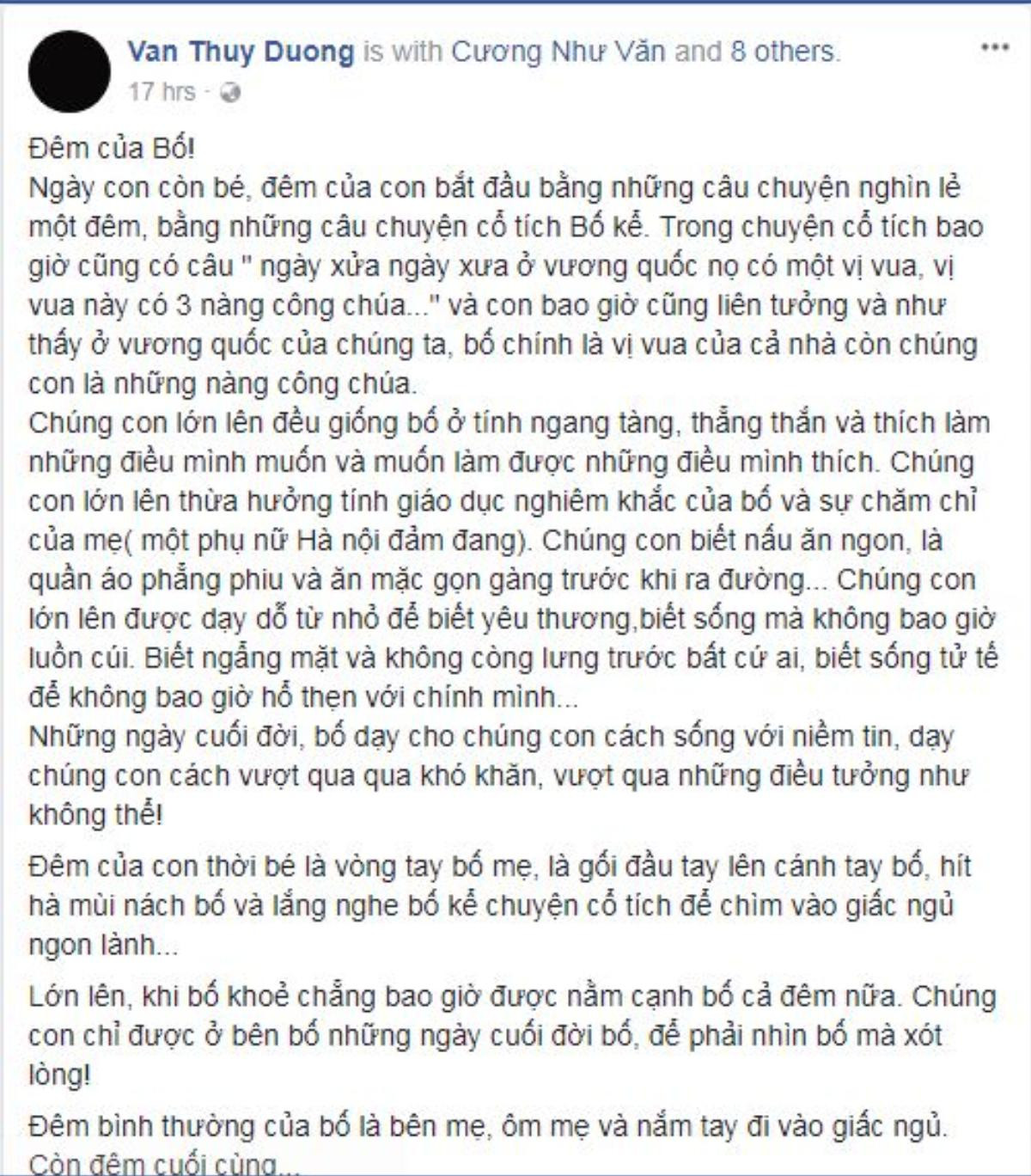 'Đêm của bố' và những lời chia sẻ đầy xúc động của con gái thầy Văn Như Cương Ảnh 2