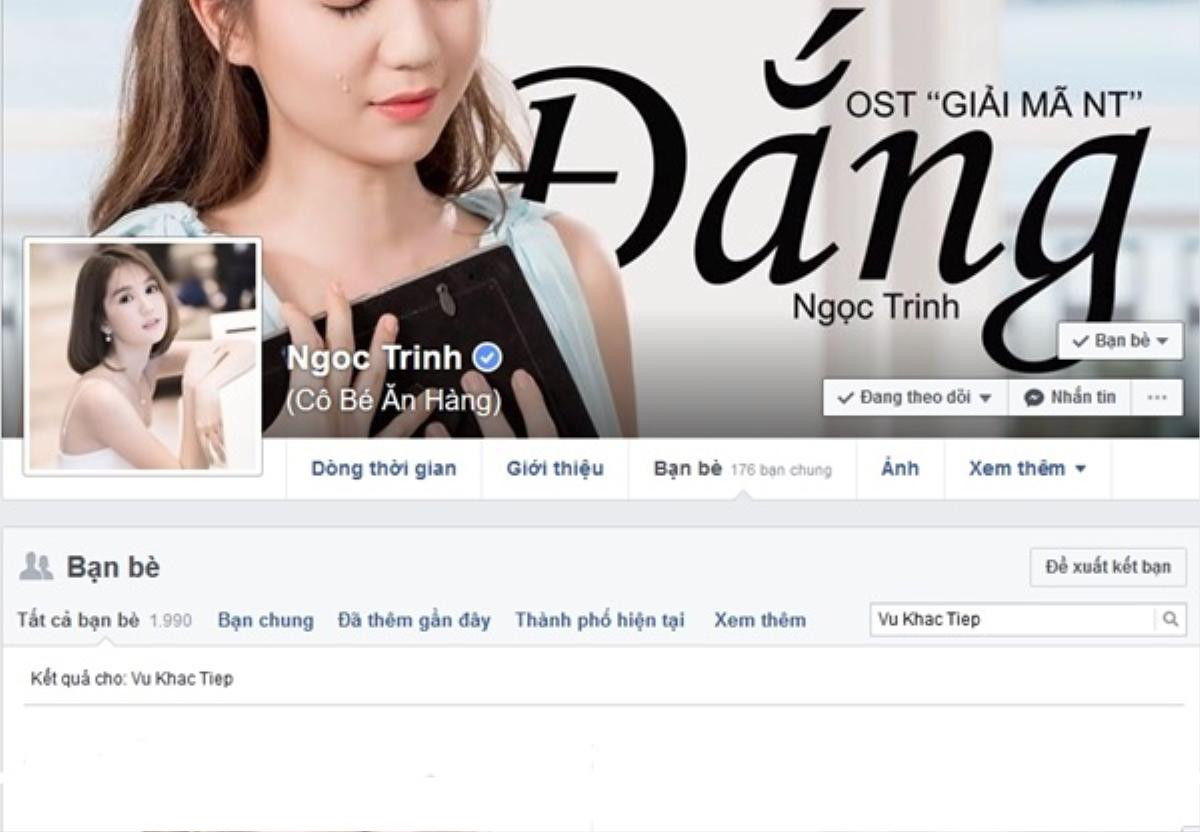 Mâu thuẫn xảy ra, Ngọc Trinh hủy kết bạn Facebook với Vũ Khắc Tiệp gần 1 tháng Ảnh 3