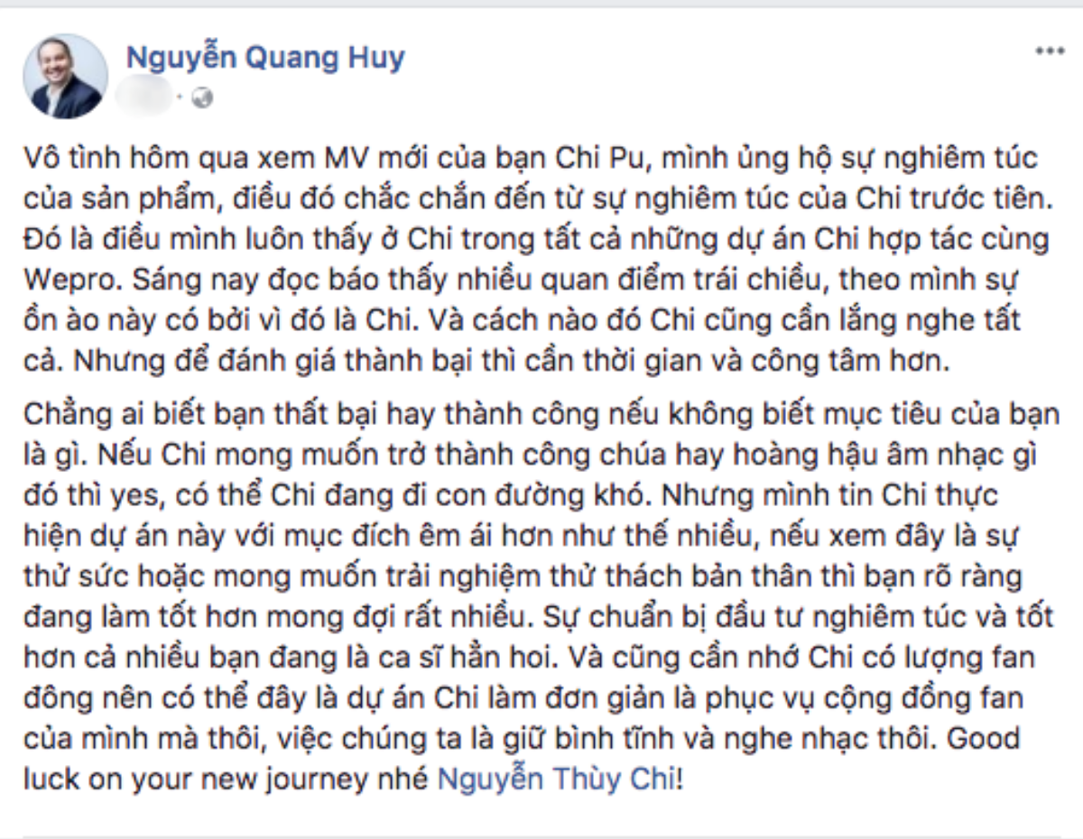 Phạm Quỳnh Anh lên tiếng bênh vực Chi Pu: 'Thay vì phán xét các bạn hãy xắn tay tự tô điểm đời mình' Ảnh 2