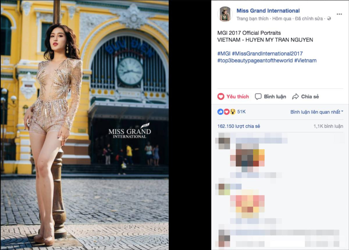 Lấy lại phong độ, Huyền My dẫn đầu bình chọn tại Miss Grand International 2017 Ảnh 1