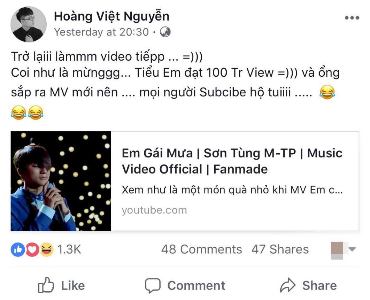 Cảm ơn em trai Sơn Tùng vì nhờ cậu mà Sky biết sắp có MV mới để 'cày'! Ảnh 1