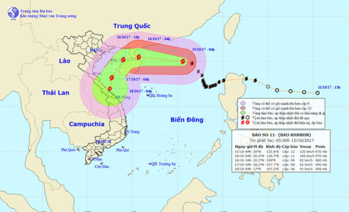 Bão số 11 đổi hướng, từ Vịnh Bắc Bộ tiến vào miền Trung Ảnh 2