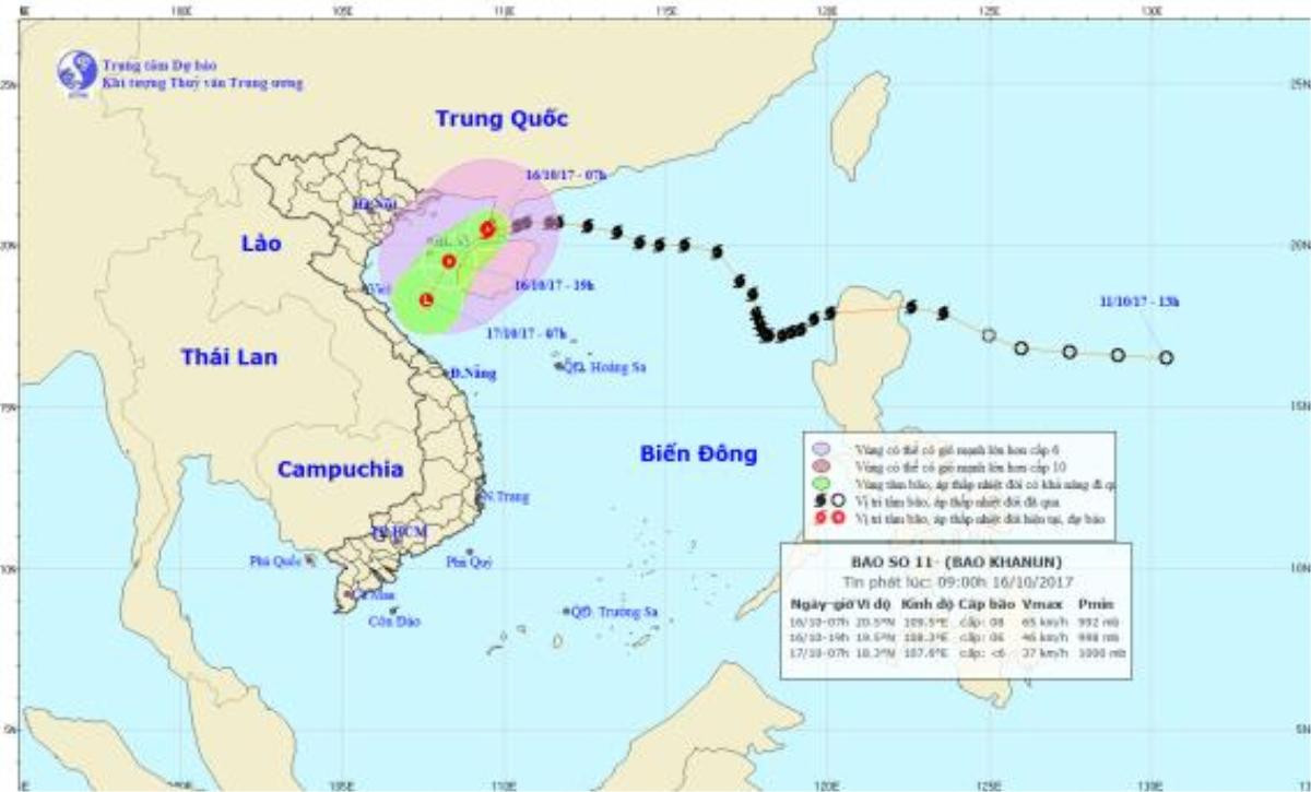 Bão số 11 sẽ suy yếu thành áp thấp nhiệt đới Ảnh 1