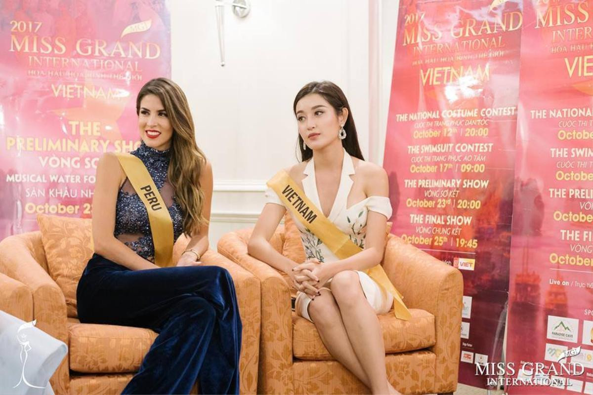 Huyền My tự tin nói tiếng Anh lưu loát khi phỏng vấn với Ban giám khảo Miss Grand International 2017 Ảnh 3