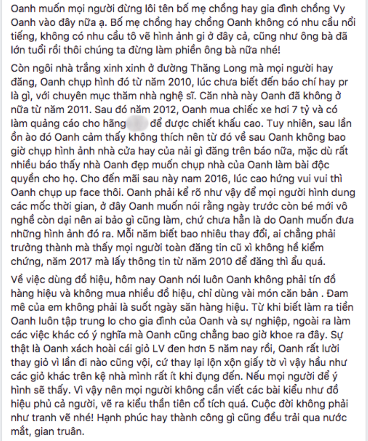 Vy Oanh đính chính thông tin mua siêu xe tiên tỷ, xài đồ hiệu đầy người và lấy chồng đại gia Ảnh 2