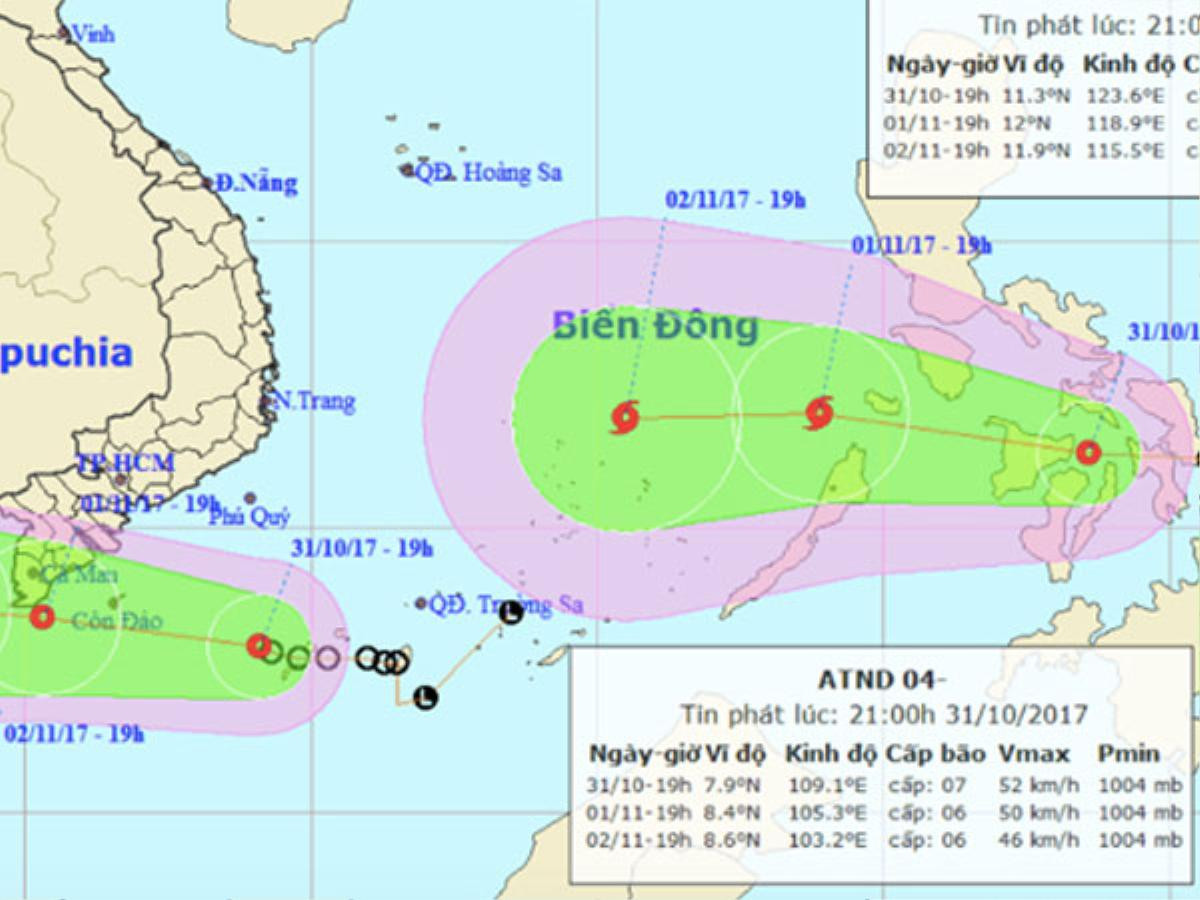 Bão nối áp thấp vào biển Đông, khả năng có vòi rồng Ảnh 1