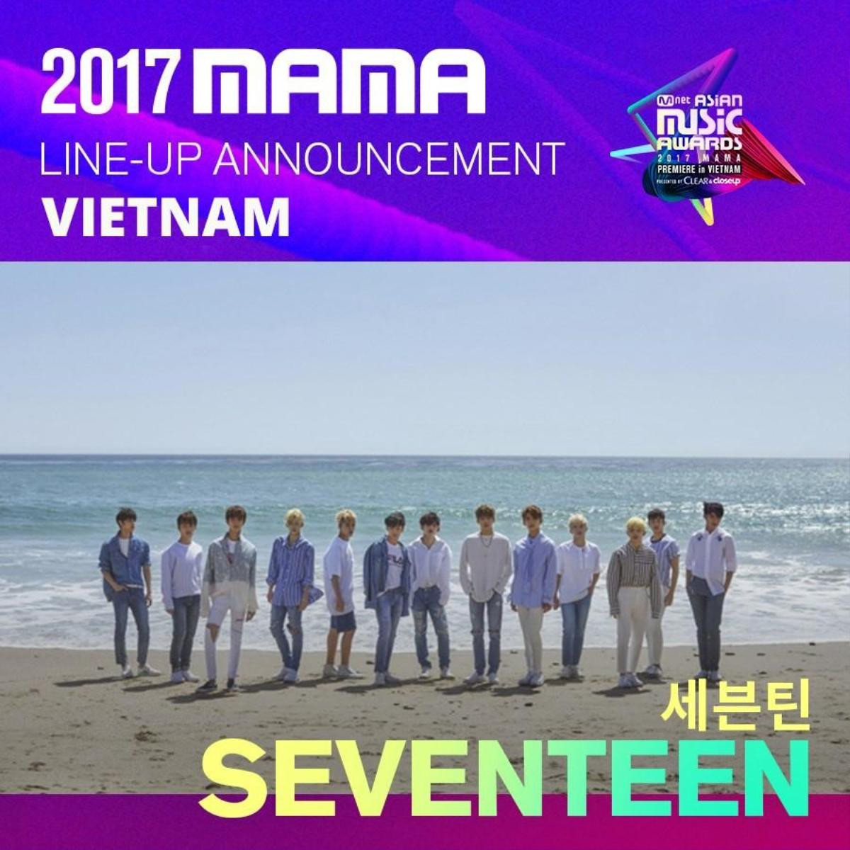 Cập nhật mới nhất: Seventeen chính thức xác nhận tham dự MAMA 2017 tại Việt Nam Ảnh 1