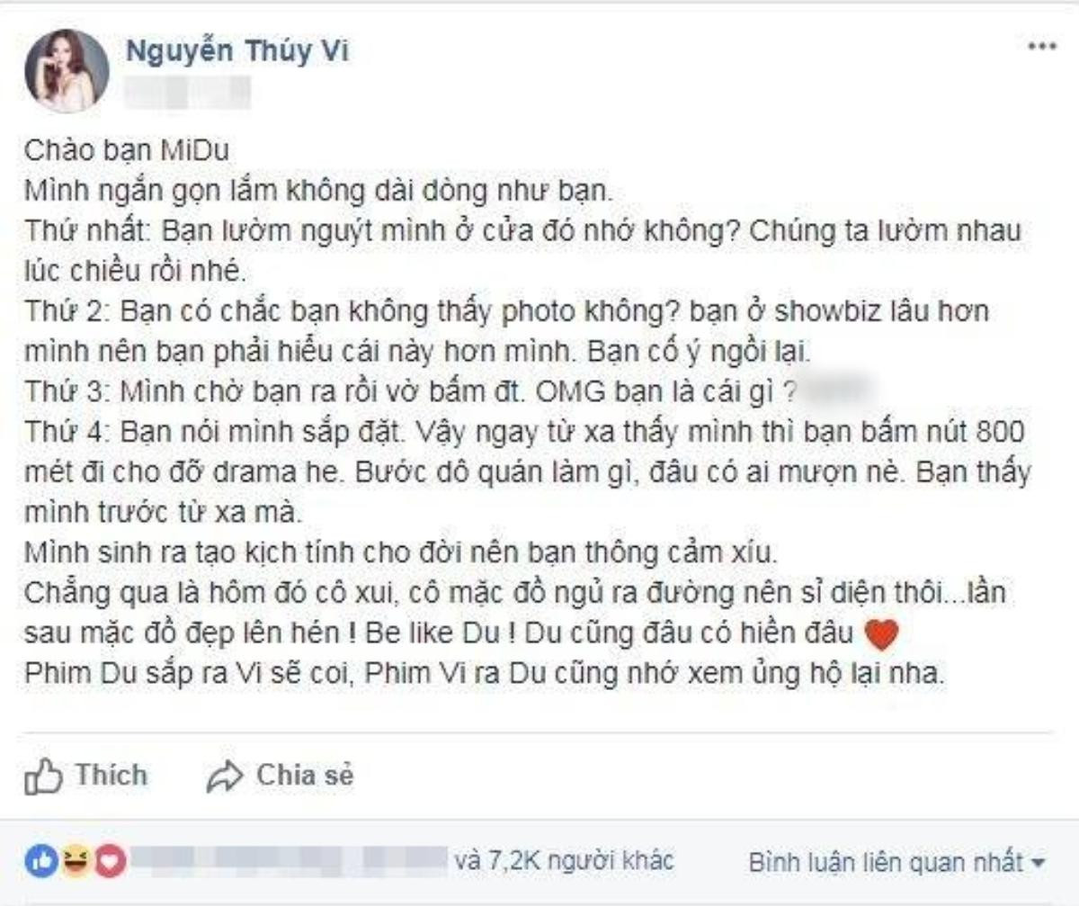 Bị Midu 'vạch mặt', Thúy Vi đáp trả: 'Bạn là cái gì?' Ảnh 2