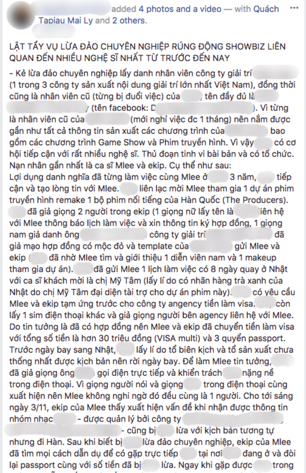 Sơn Ngọc Minh, MLee và nhiều nghệ sĩ trẻ V-biz bị kẻ mạo danh lừa đảo hơn 300 triệu đồng Ảnh 1