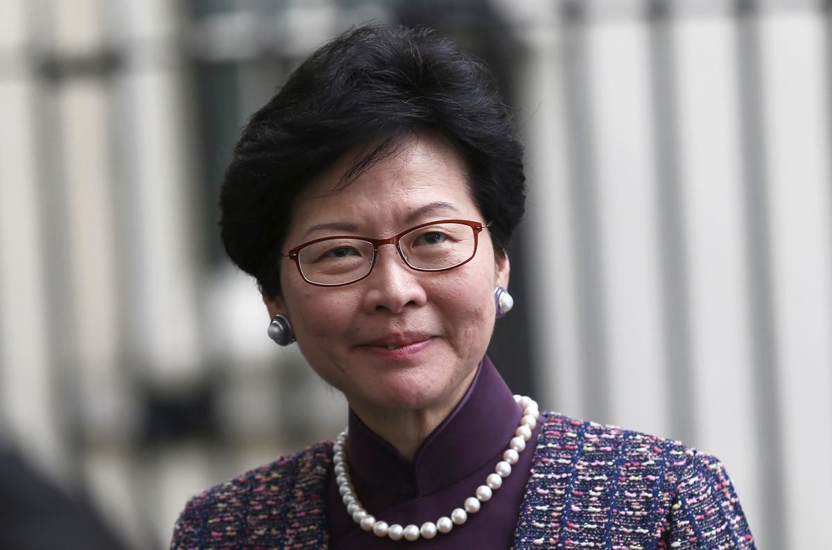 "Bà đầm thép Hồng Kông" Carrie Lam. Ảnh: IBTimes UK.