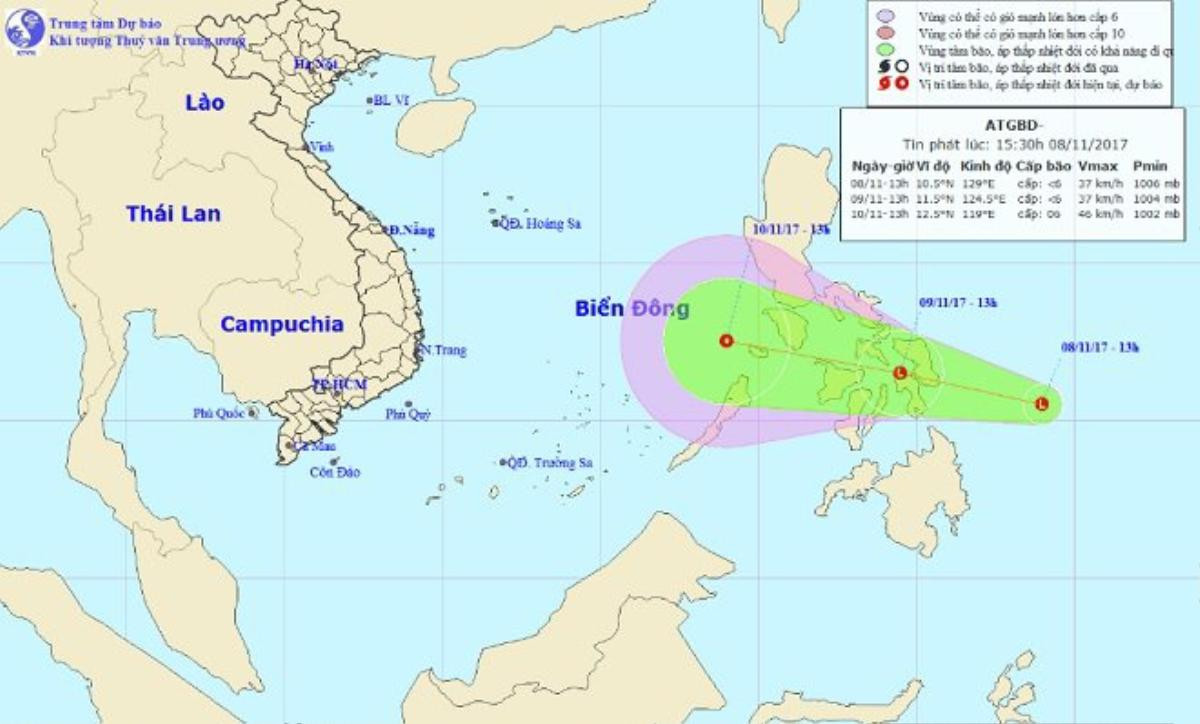 Lại xuất hiện vùng áp thấp mới gần biển Đông Ảnh 1