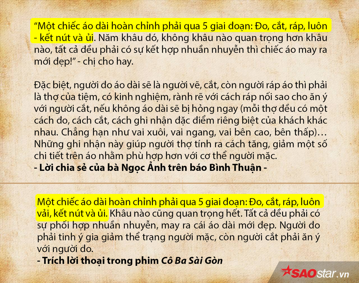 Thực hư phim 'Cô Ba Sài Gòn' giống hệt bí quyết may áo dài của nghệ nhân 69 tuổi Ngọc Ảnh? Ảnh 4