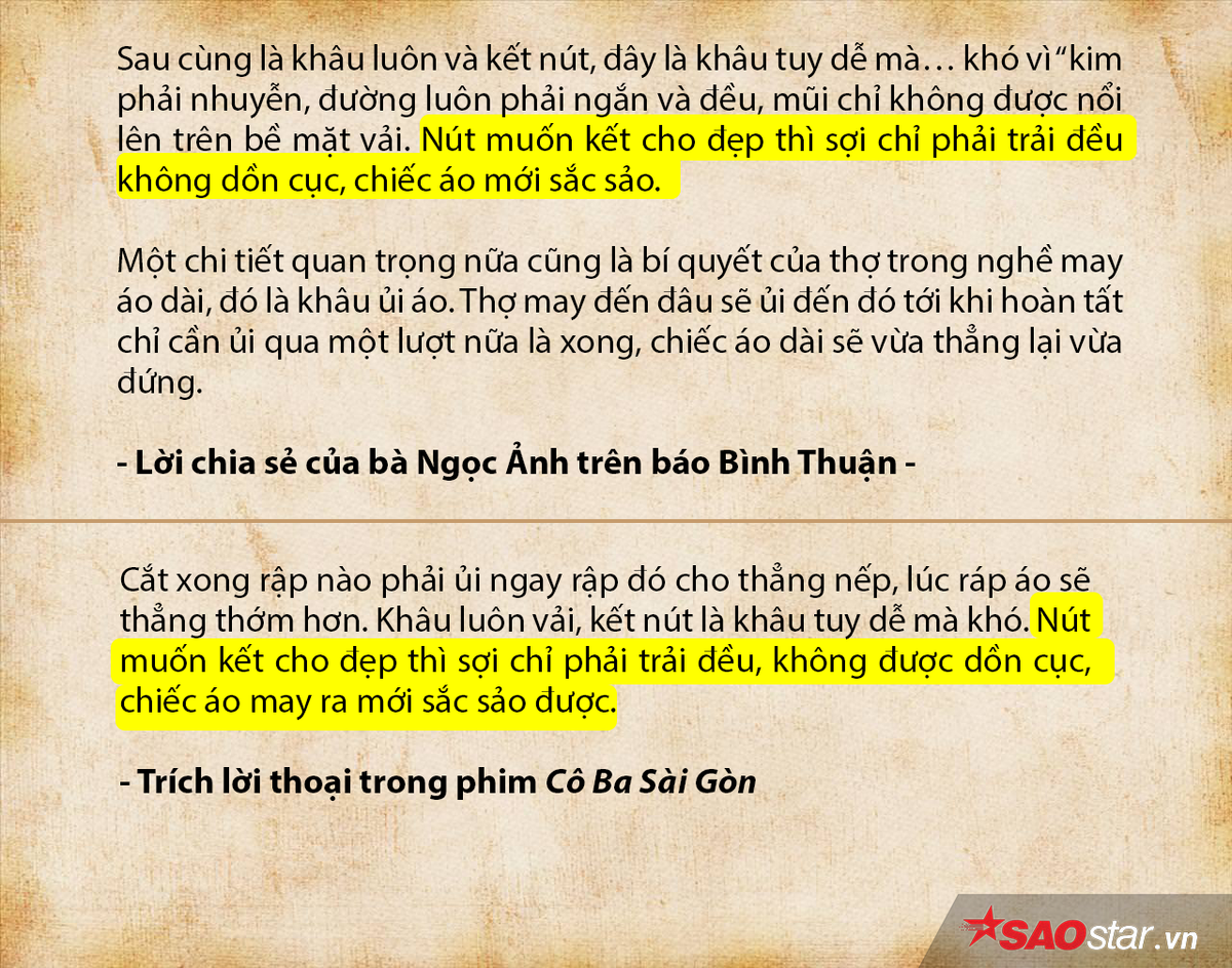 Thực hư phim 'Cô Ba Sài Gòn' giống hệt bí quyết may áo dài của nghệ nhân 69 tuổi Ngọc Ảnh? Ảnh 8