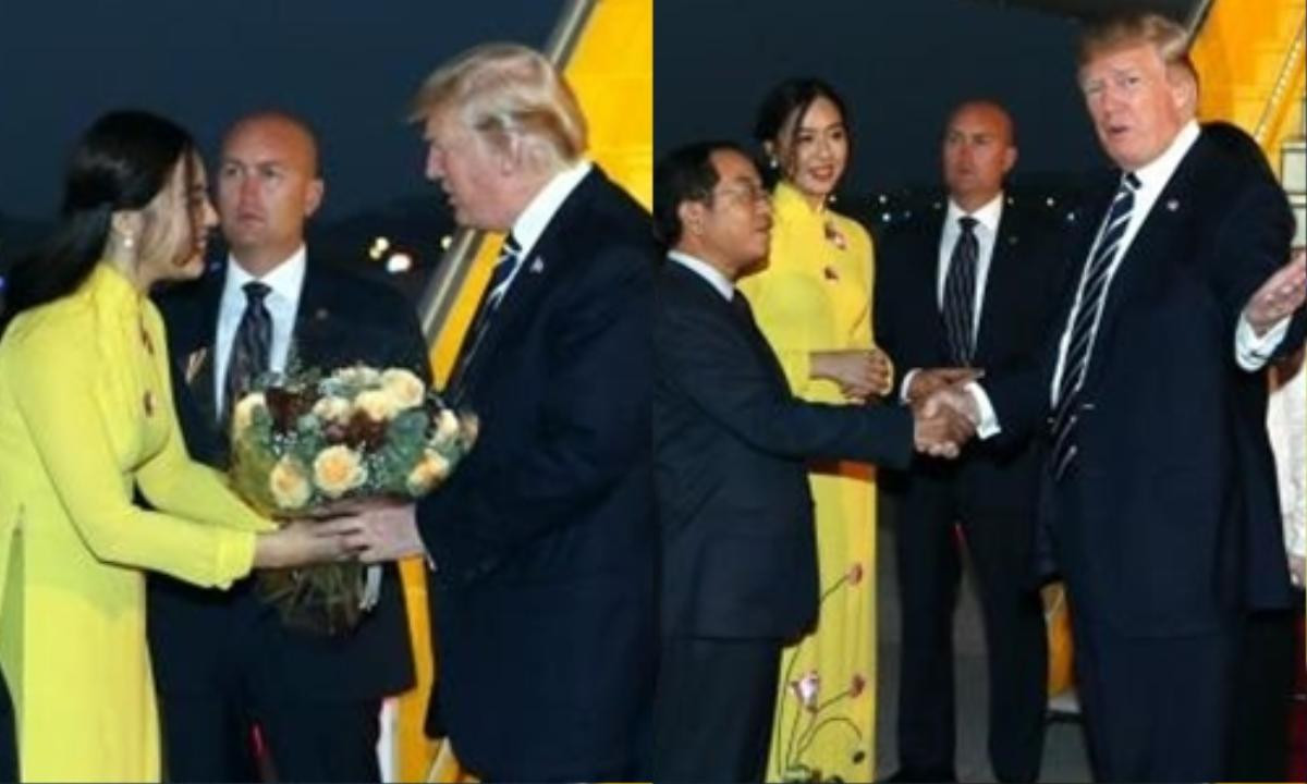 Cô gái tặng hoa cho Tổng thống Donald Trump - Nữ sinh Ngoại giao lại thêm một lần tỏa sáng trong Tuẫn lễ APEC Ảnh 1