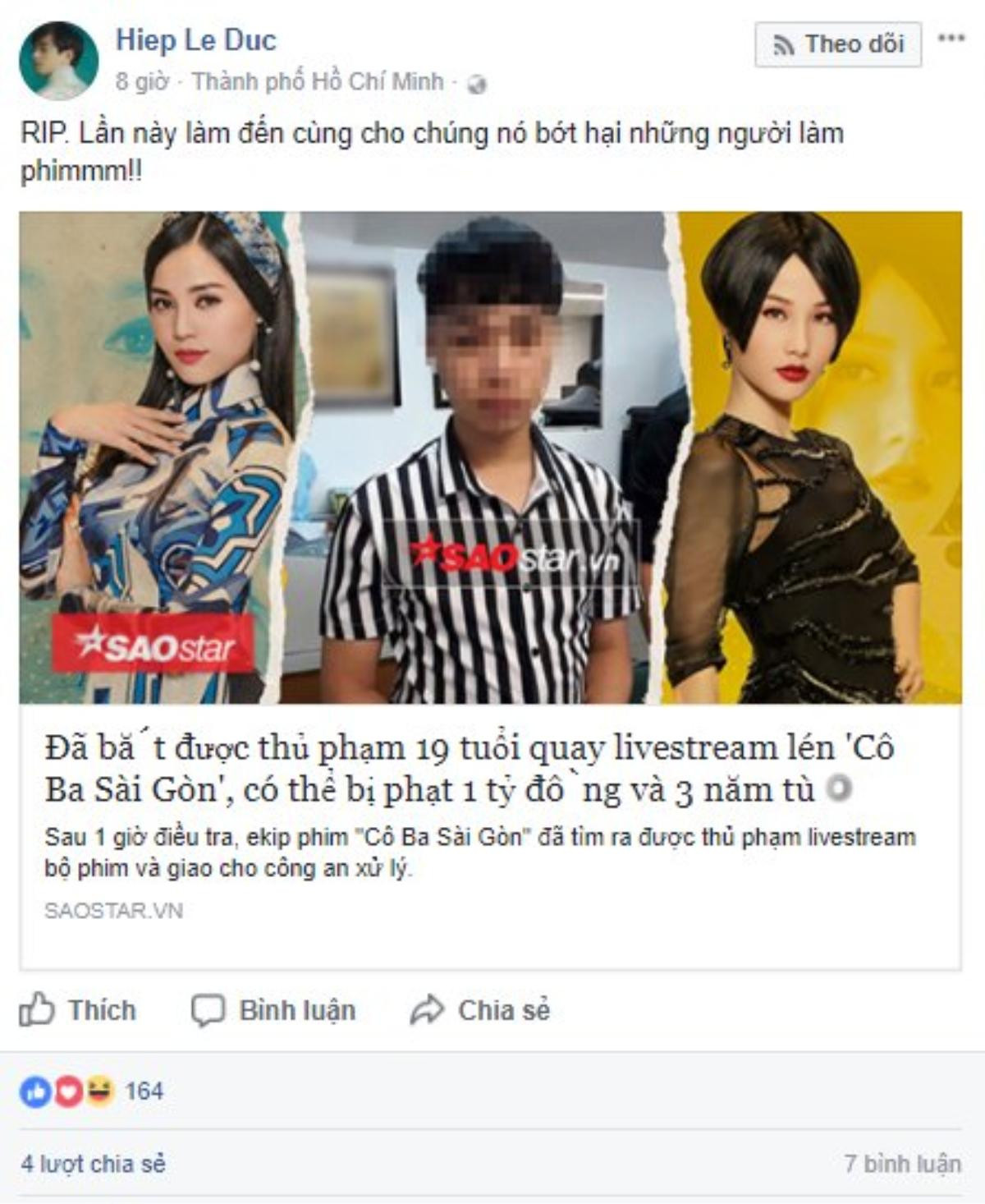 Diễm My 9x ('Cô Ba Sài Gòn') đanh thép: 'Không nên cổ xúy livestream phim rạp, đây là hành động đáng bị xã hội lên án' Ảnh 7