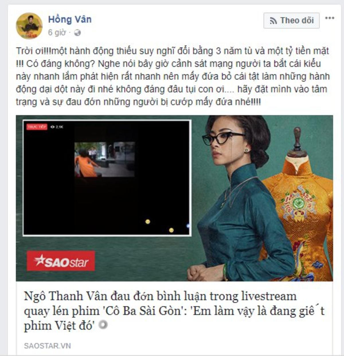 Diễm My 9x ('Cô Ba Sài Gòn') đanh thép: 'Không nên cổ xúy livestream phim rạp, đây là hành động đáng bị xã hội lên án' Ảnh 6