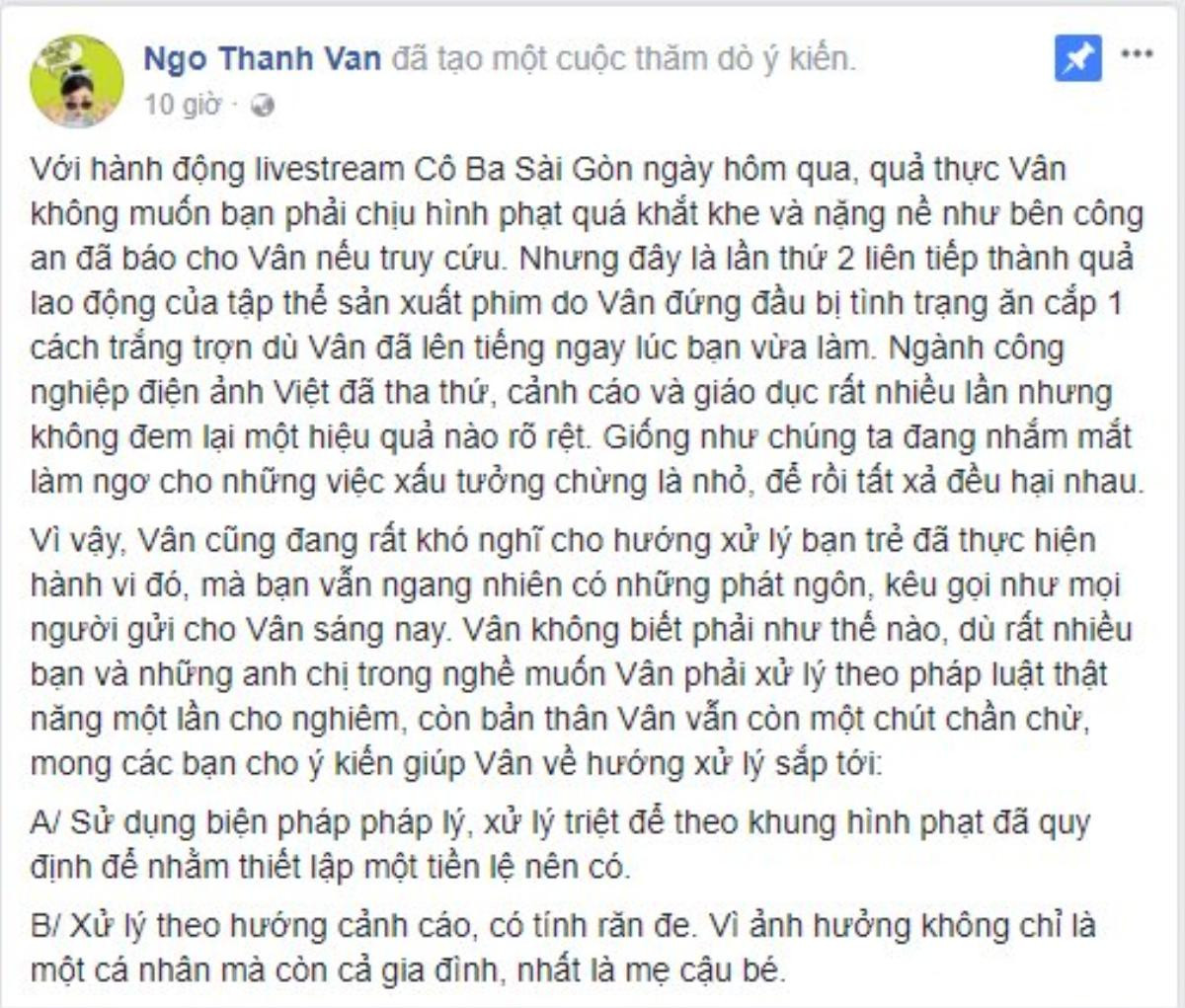 Ngô Thanh Vân sẽ đến Vũng Tàu gặp đối tượng livestream phim 'Cô Ba Sài Gòn' và có quyết định cuối cùng về cách xử lý Ảnh 4