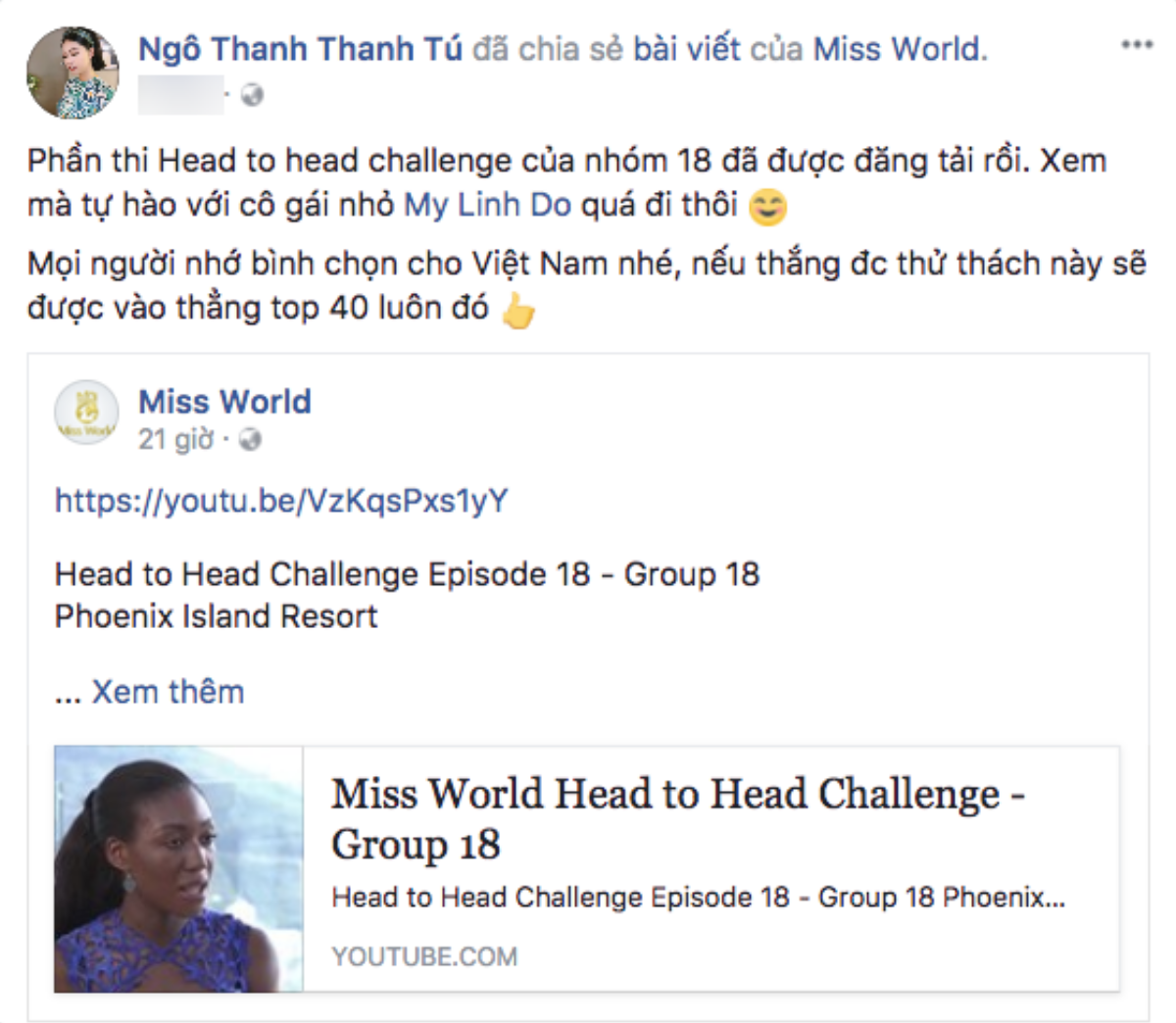 Lan Khuê, Thu Thảo kêu gọi bình chọn cho Đỗ Mỹ Linh trước thềm chung kết Miss World 2017 Ảnh 4