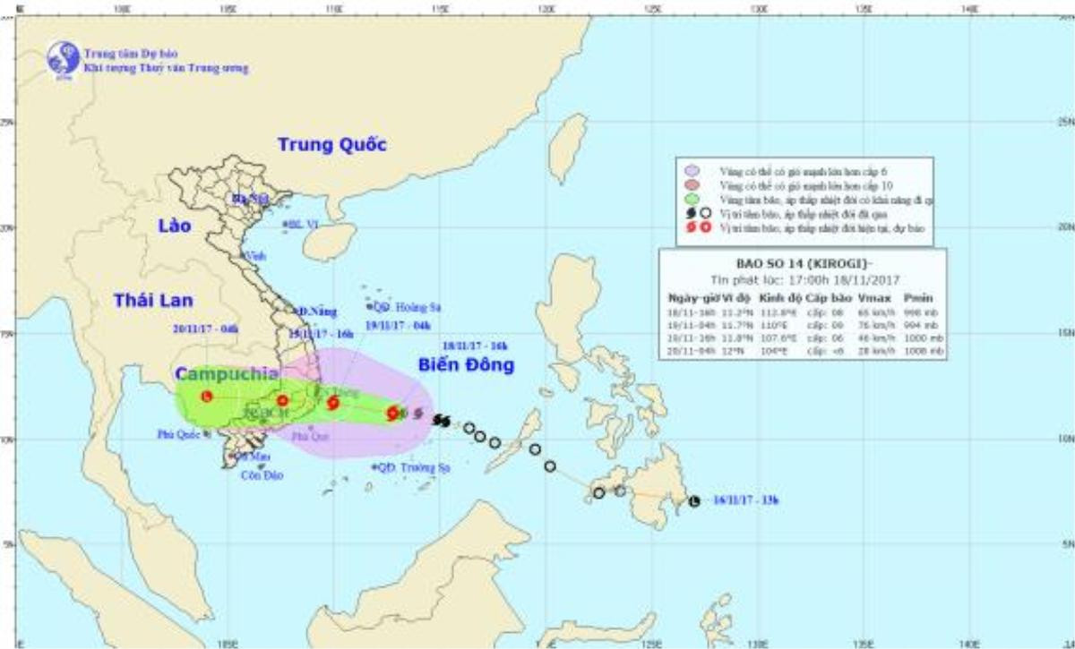 Bão số 14 uy hiếp Nam Trung Bộ, miền Trung mưa kéo dài Ảnh 1