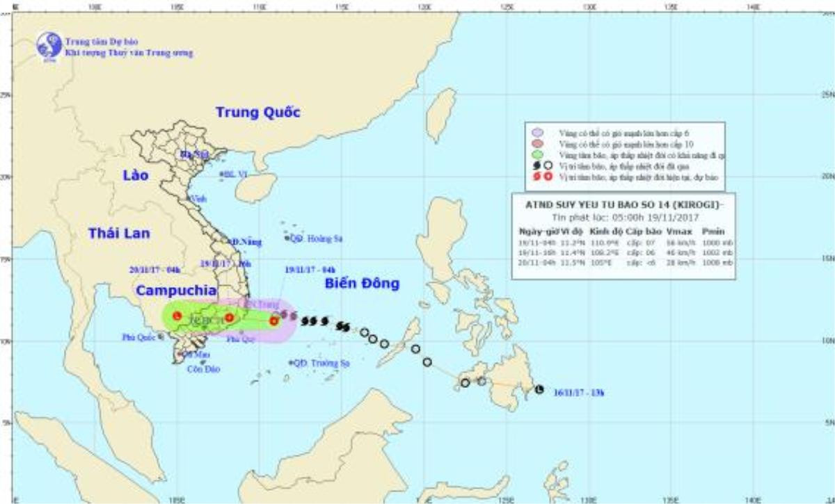 Bão số 14 đã suy yếu thành áp thấp nhiệt đới, nhiều nơi có mưa lớn Ảnh 1