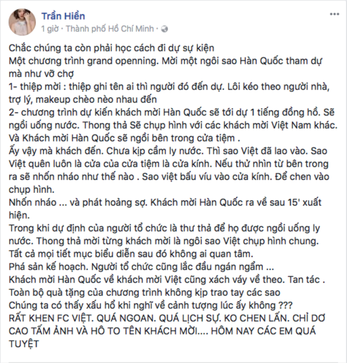 Người mẫu Trần Hiền bức xúc vì sao Việt nhốn nháo, chen nhau chụp ảnh với So Ji Sub Ảnh 2