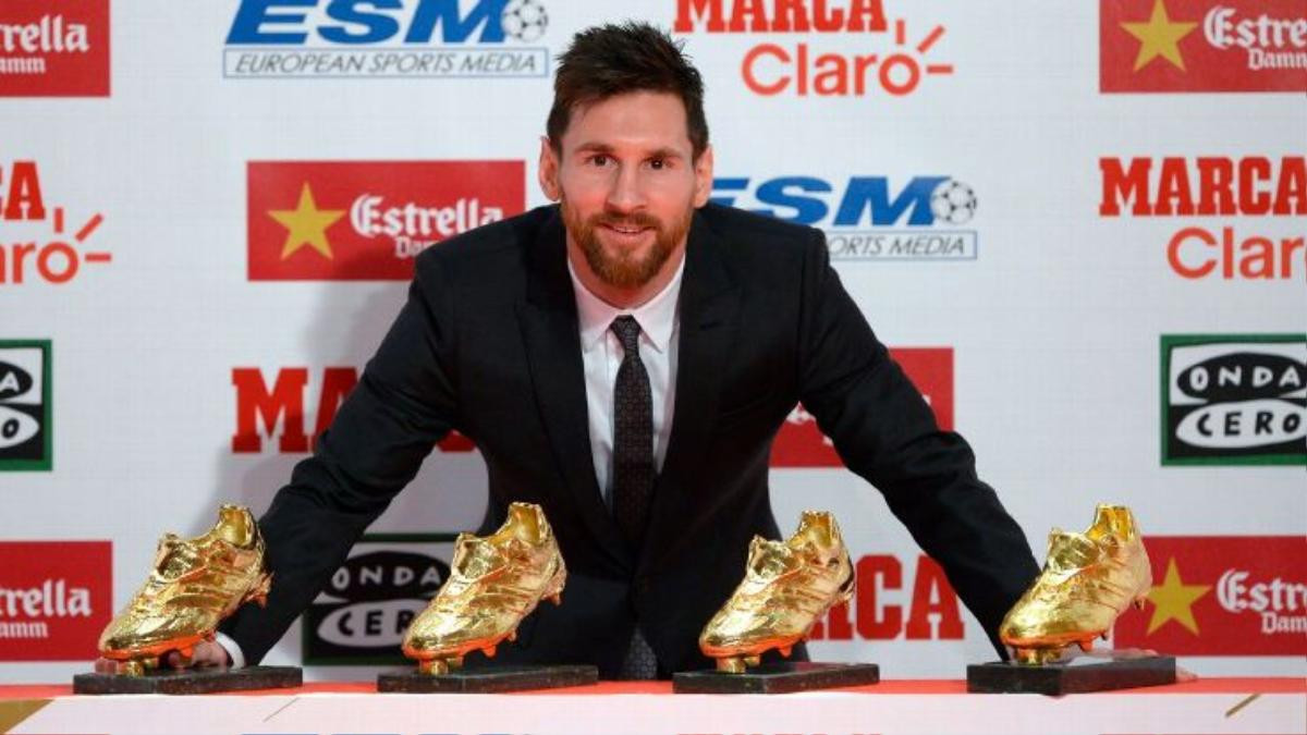 Messi lại lảng tránh chuyện hợp đồng trong ngày nhận Giày vàng châu Âu Ảnh 1