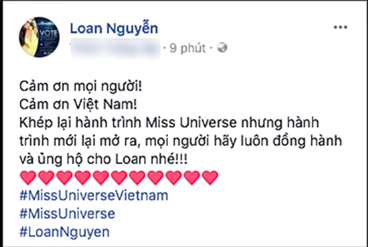 Trượt Top 16 Miss Universe, Nguyễn Thị Loan gửi lời cảm ơn đến khán giả Việt Nam Ảnh 1