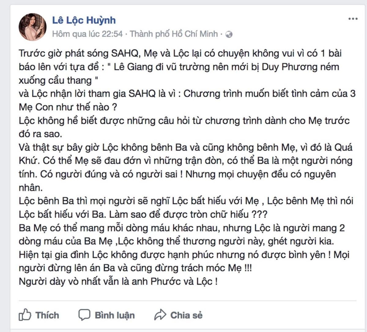 Cát Phượng nhắn nhủ Lê Giang - Duy Phương: 'Cha mẹ là những người làm con cái khổ' Ảnh 5