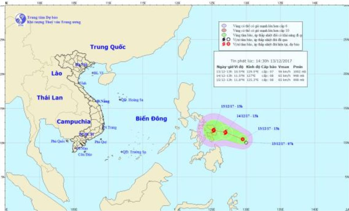 Xuất hiện áp thấp nhiệt đới gần biển Đông Ảnh 2