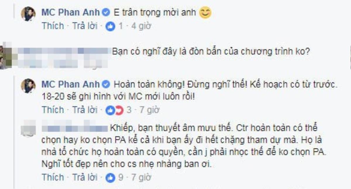 MC Phan Anh thông báo rút lui, bở lỡ cơ hội trở thành MC 'Ai là triệu phú' Ảnh 2