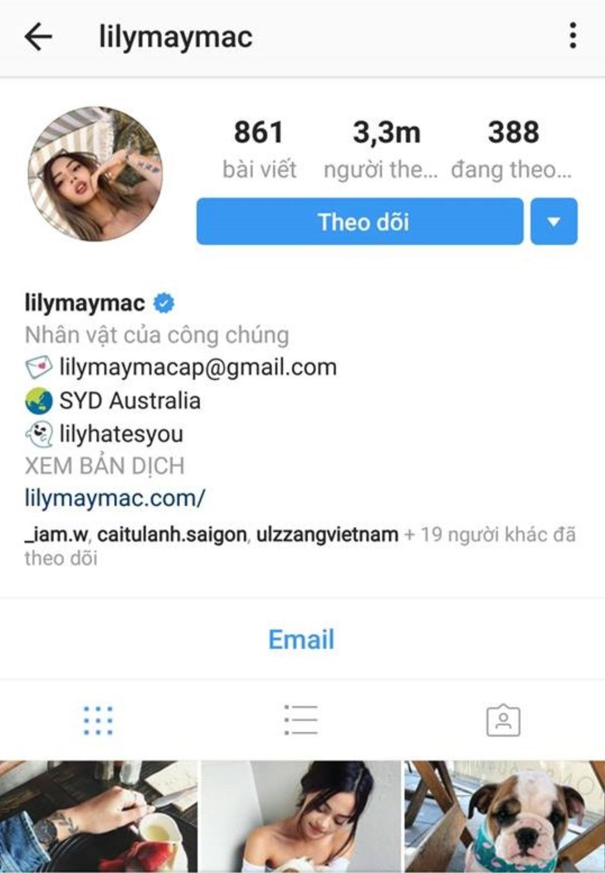 Lily Maymac bất ngờ theo dõi Fungla trên Instagram! Ảnh 1